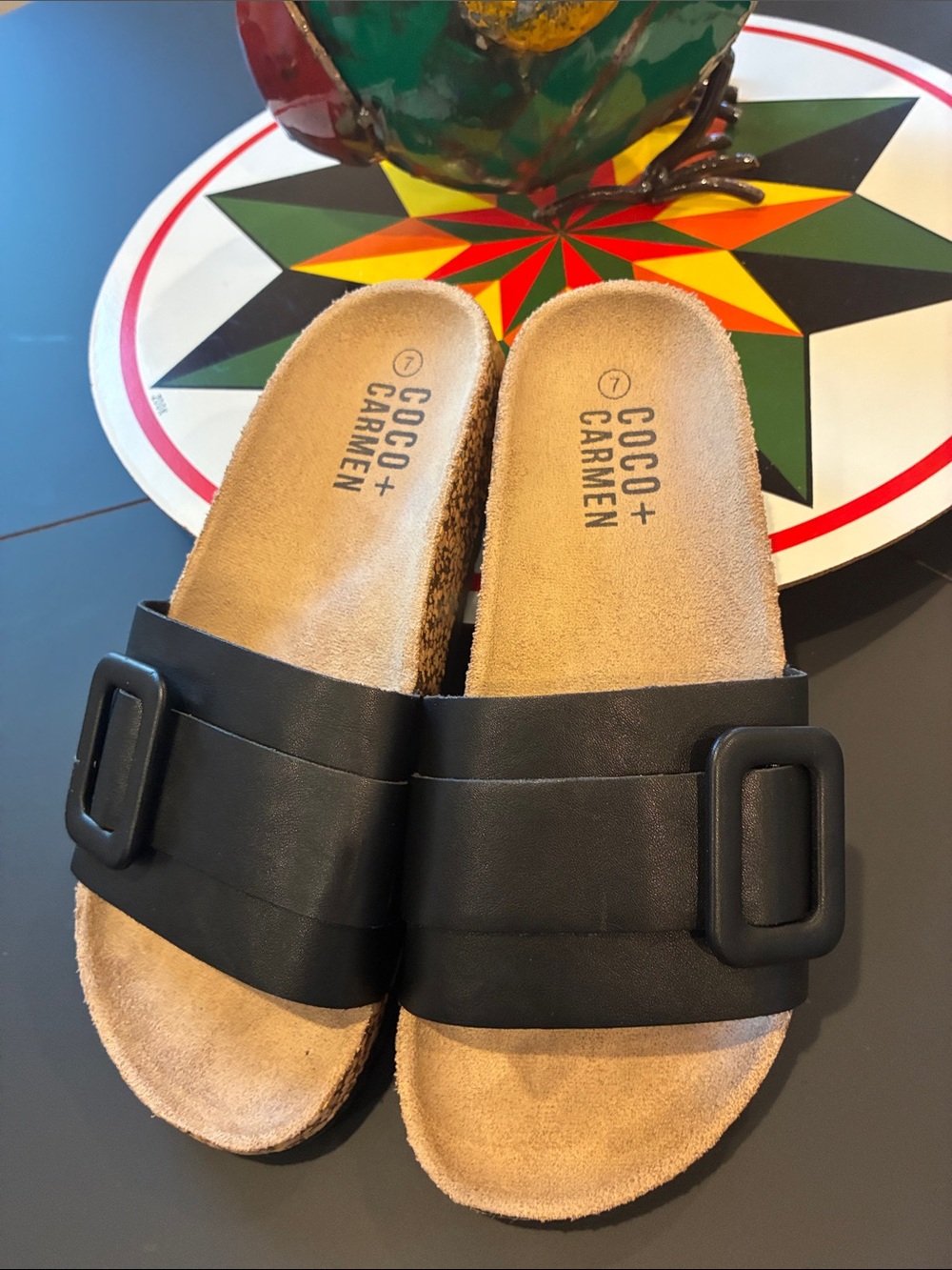 NWOT, COCO & CARMEN, Size 7, Black Leather